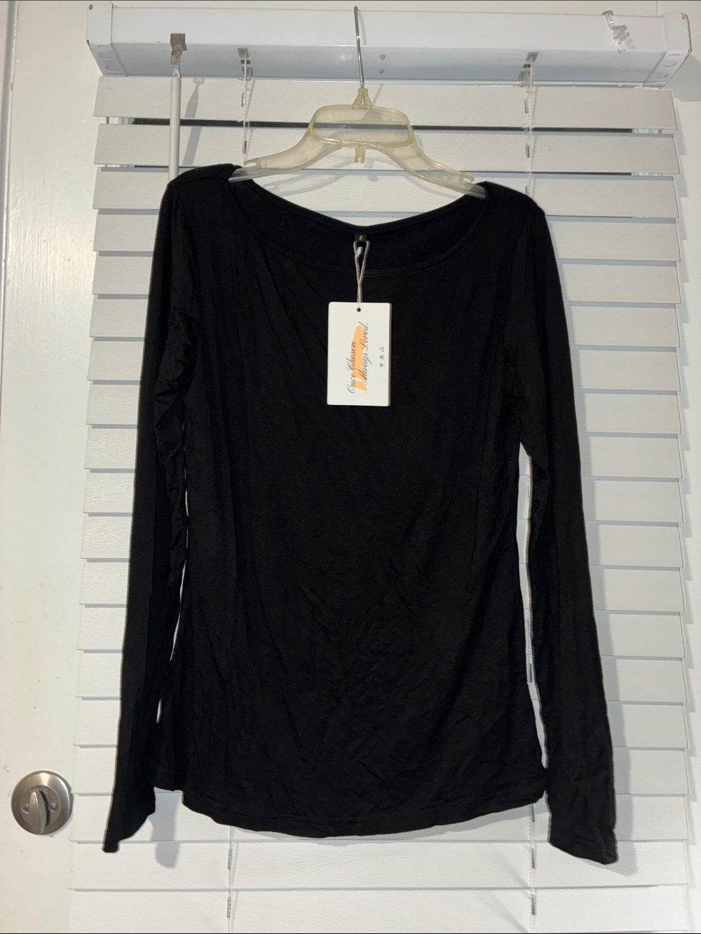 Everyday Black Scoop Neck Long-Sleeve Top - Lightweight Layering